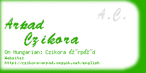 arpad czikora business card